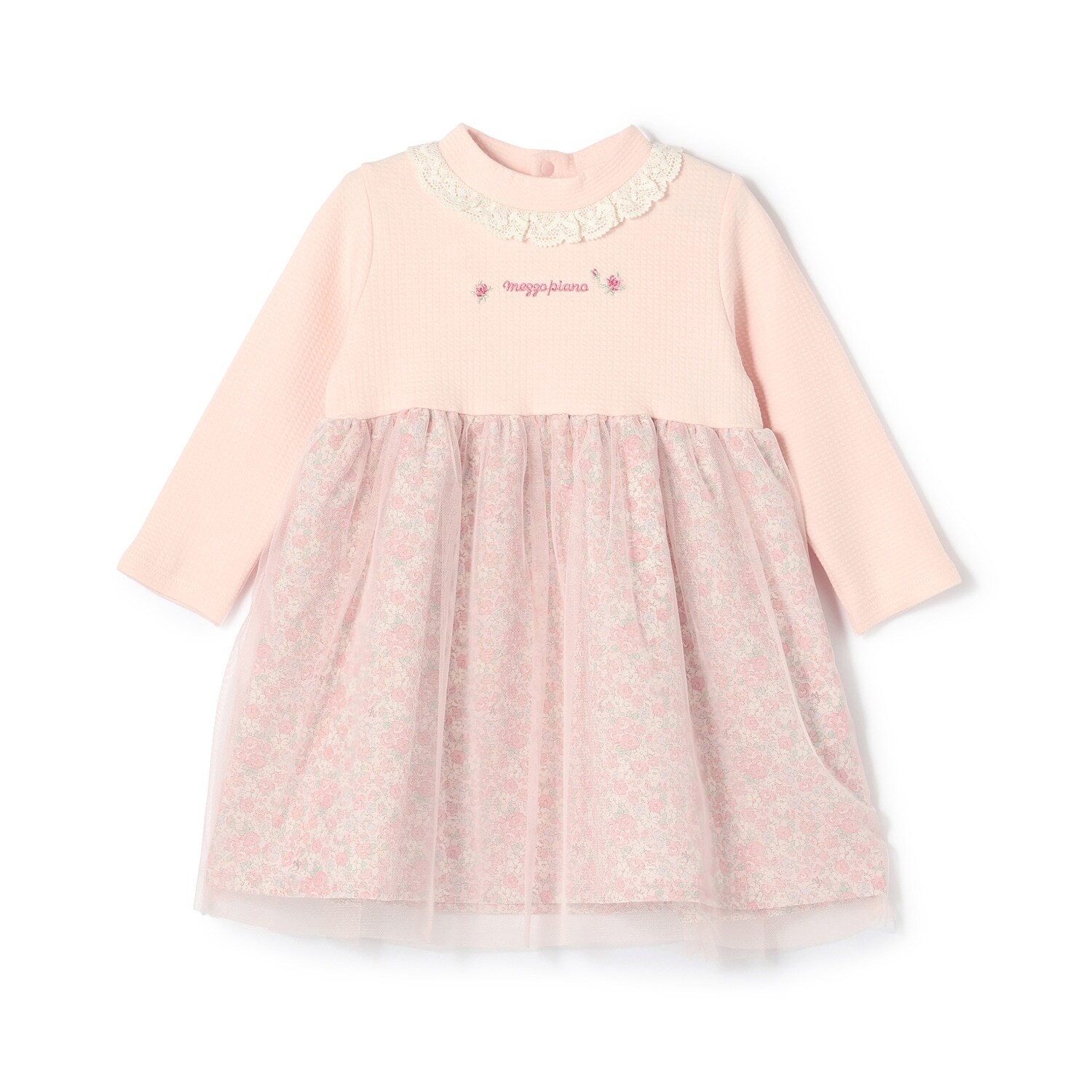 リトルフラワー柄ドッキングワンピース