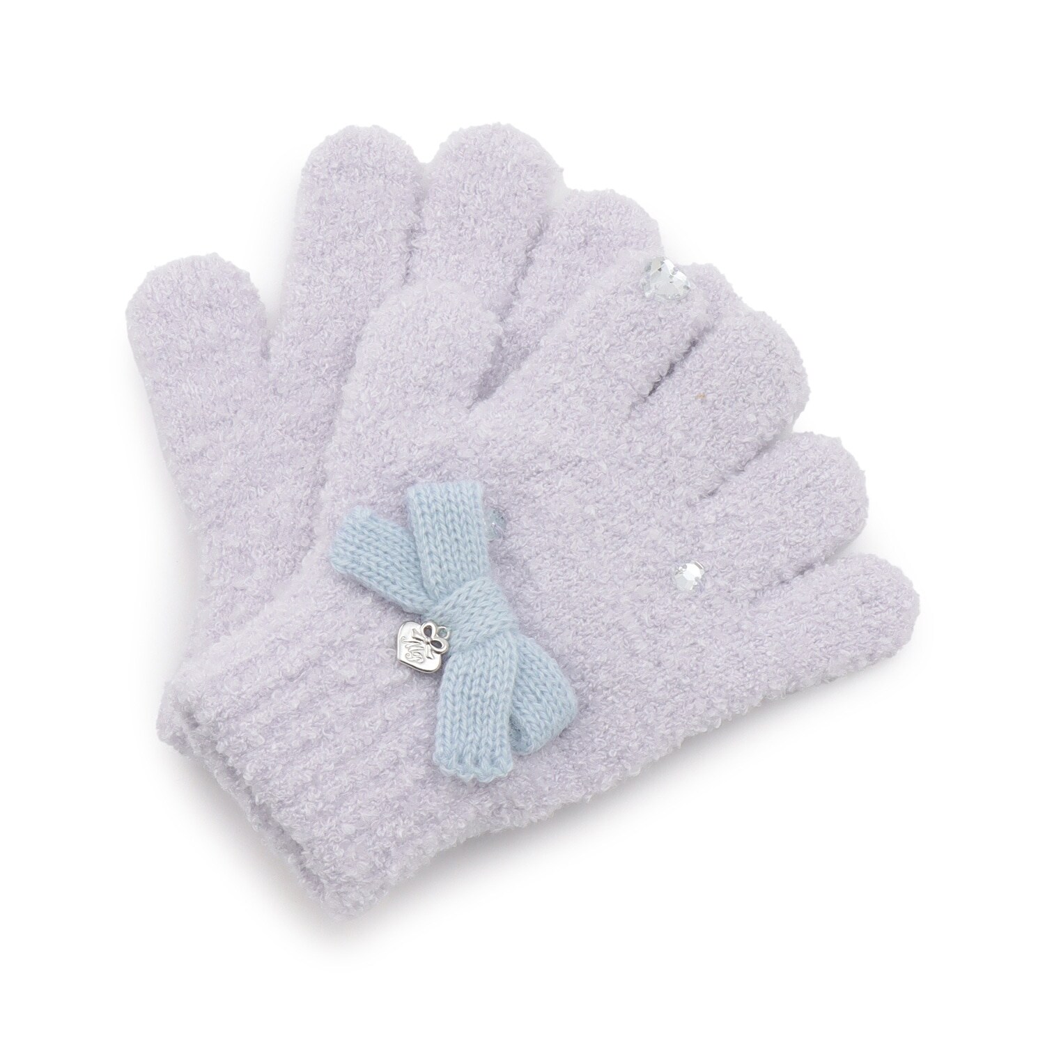 リボン　マシュマロニット　手袋