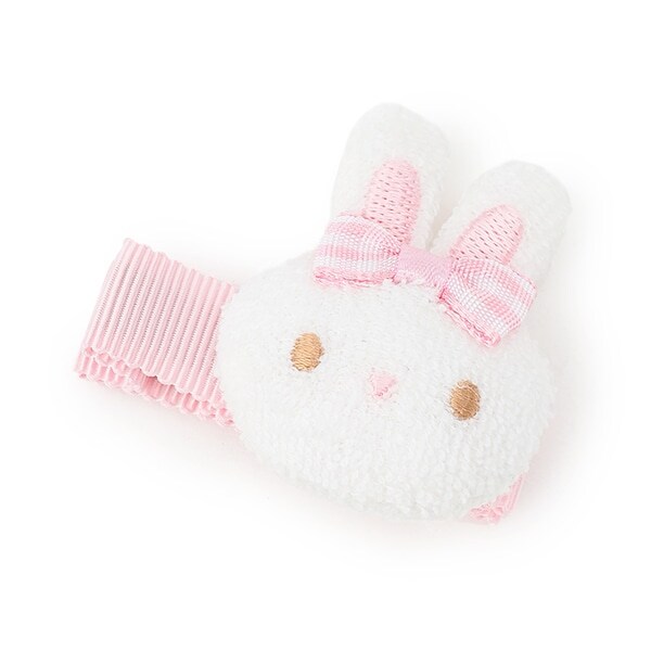 ウサギマスコットつき　ヘアクリップ