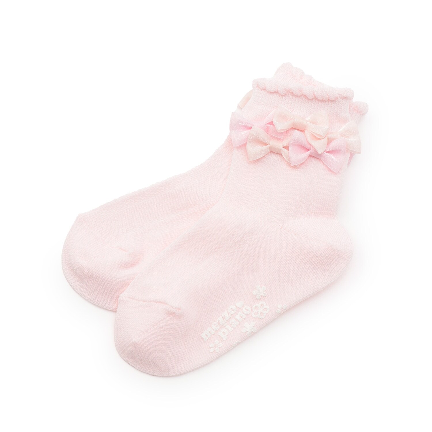 リボンイッパイ　クルーソックス【日本製】