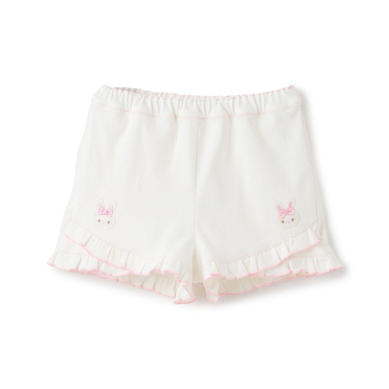 うさぎ刺しゅう　ショートパンツ