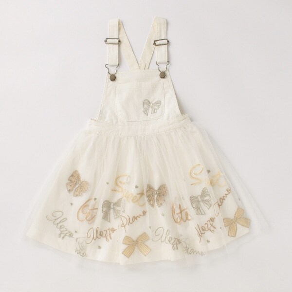 【人気商品再入荷】【直営店で取り扱い無し】チュール刺しゅうジャンパースカート