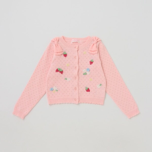 【人気商品再入荷】【直営店で取り扱い無し】リボン刺しゅうカーディガン