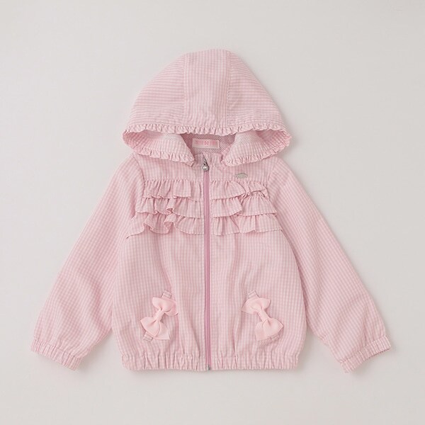 【人気商品再入荷】【直営店で取り扱い無し】ギンガムフリルウインブレ