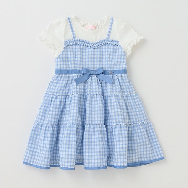 【人気商品再入荷】【直営店で取り扱い無し】ギンガムティアードドッキングワンピース