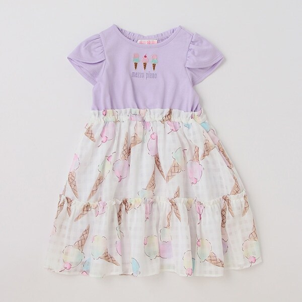 【人気商品再入荷】【直営店で取り扱い無し】アイス柄ドッキング　ワンピース