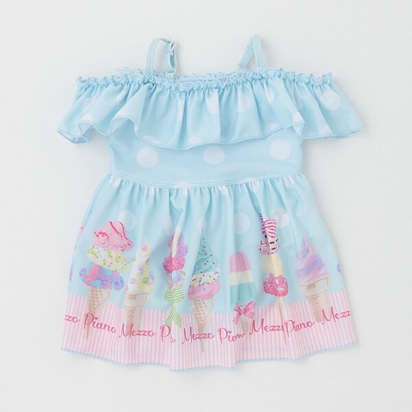 【人気商品再入荷】【直営店で取り扱い無し】アイス柄オフショルOP水着