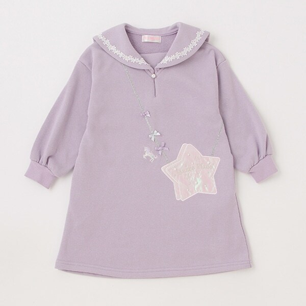 【人気商品再入荷】【直営店で取り扱い無し】星ポシェット風セーラーワンピース