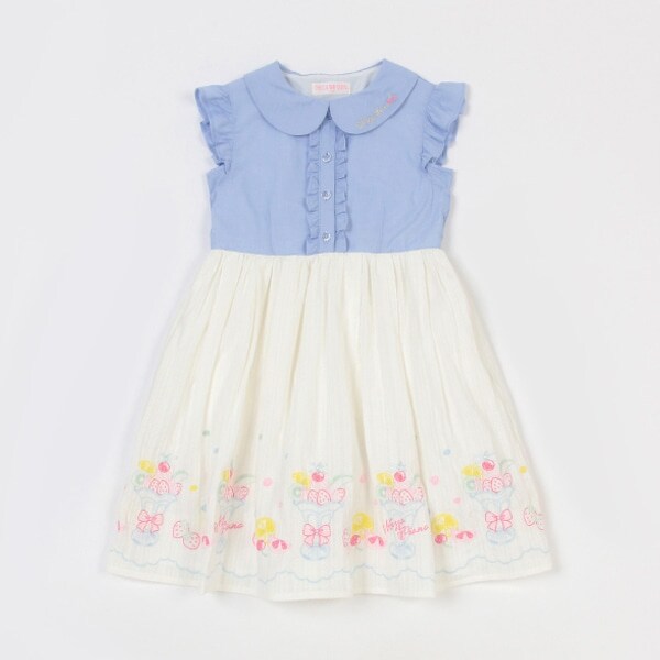 【人気商品再入荷】【直営店で取り扱い無し】パフェ刺しゅうドッキングワンピース