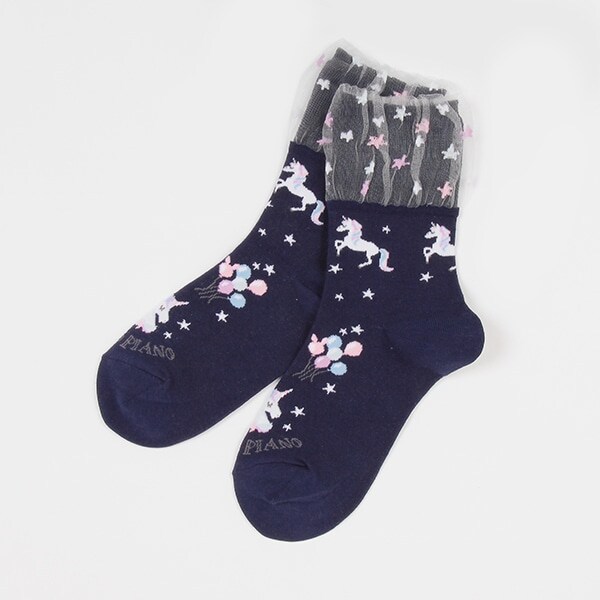 【人気商品再入荷】【直営店で取り扱い無し】ユニコーン柄ソックス【日本製】