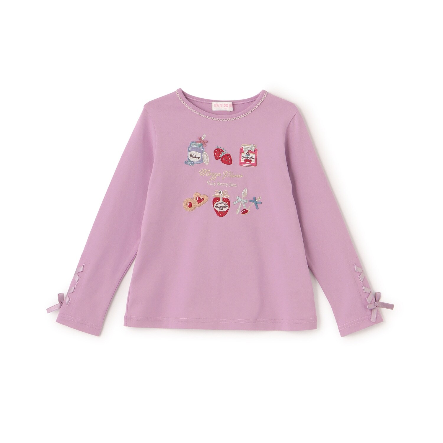 【人気商品再入荷】【直営店で取り扱い無し】ジャム瓶アップリケ　長袖Tシャツ