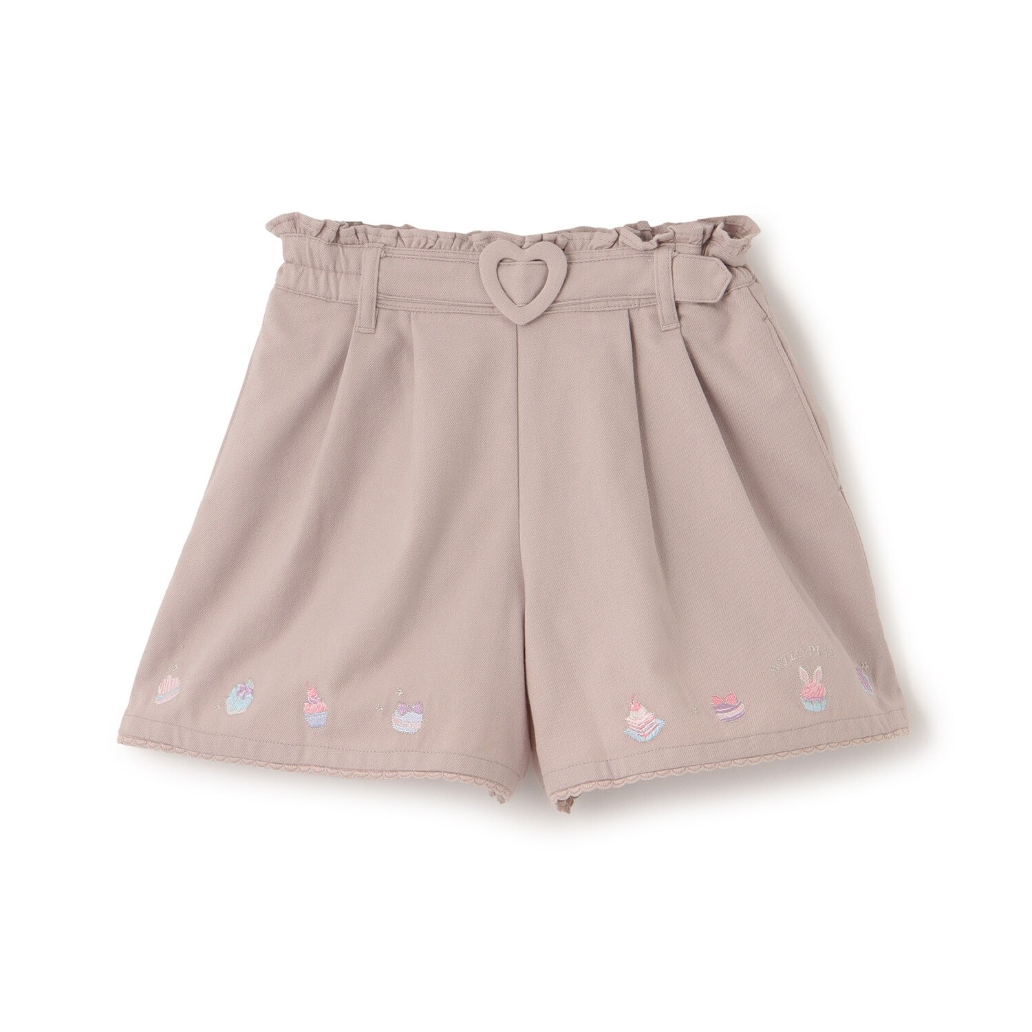 【人気商品再入荷】【直営店で取り扱い無し】プチフール刺しゅう　タックキュロットスカート