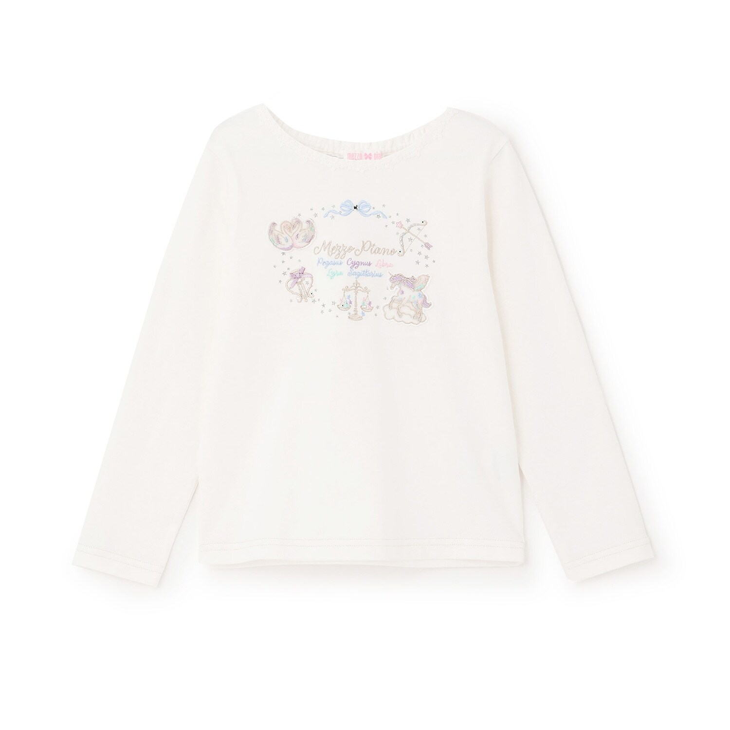 【人気商品再入荷】【直営店で取り扱い無し】星座刺しゅう　長袖Tシャツ