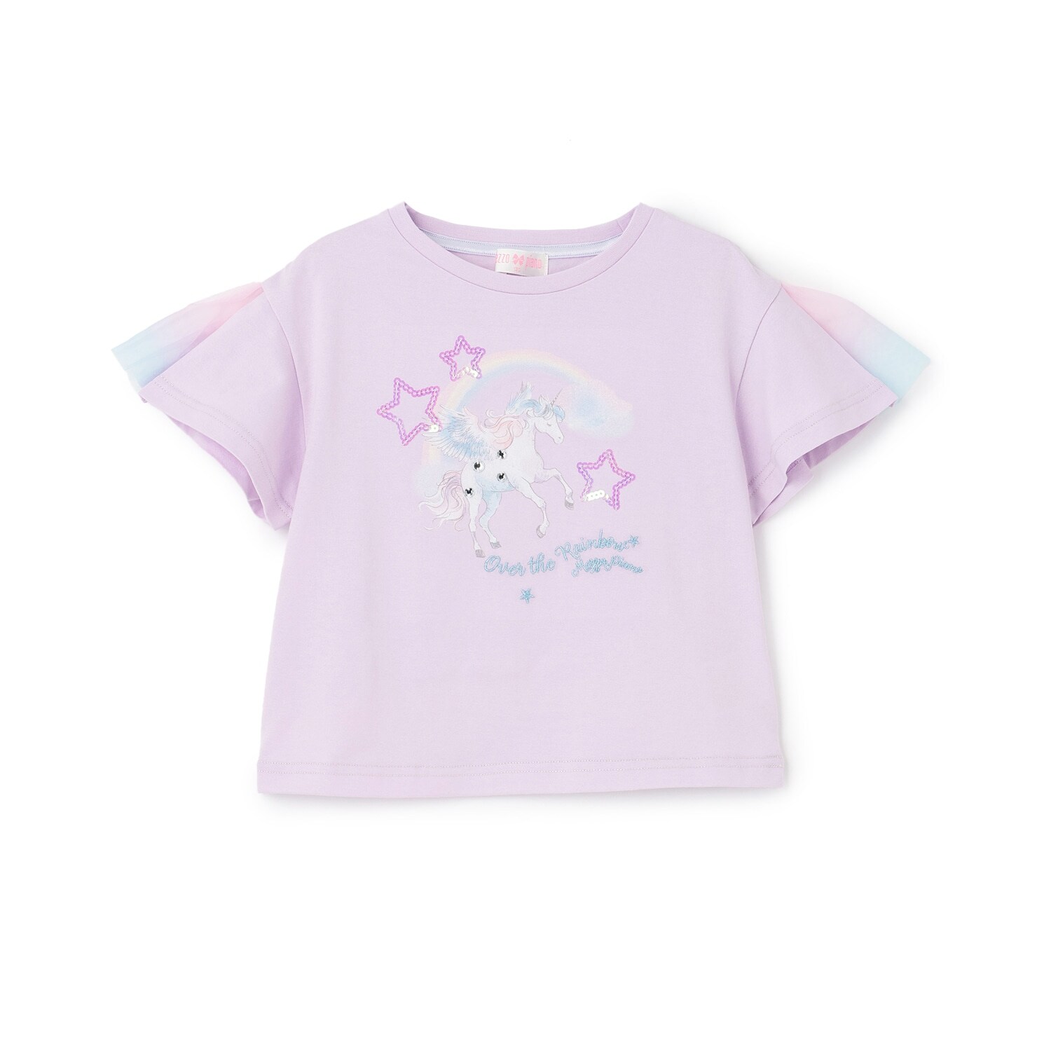 【人気商品再入荷】【直営店で取り扱い無し】ユニコーン　袖チュール切替　半袖Tシャツ