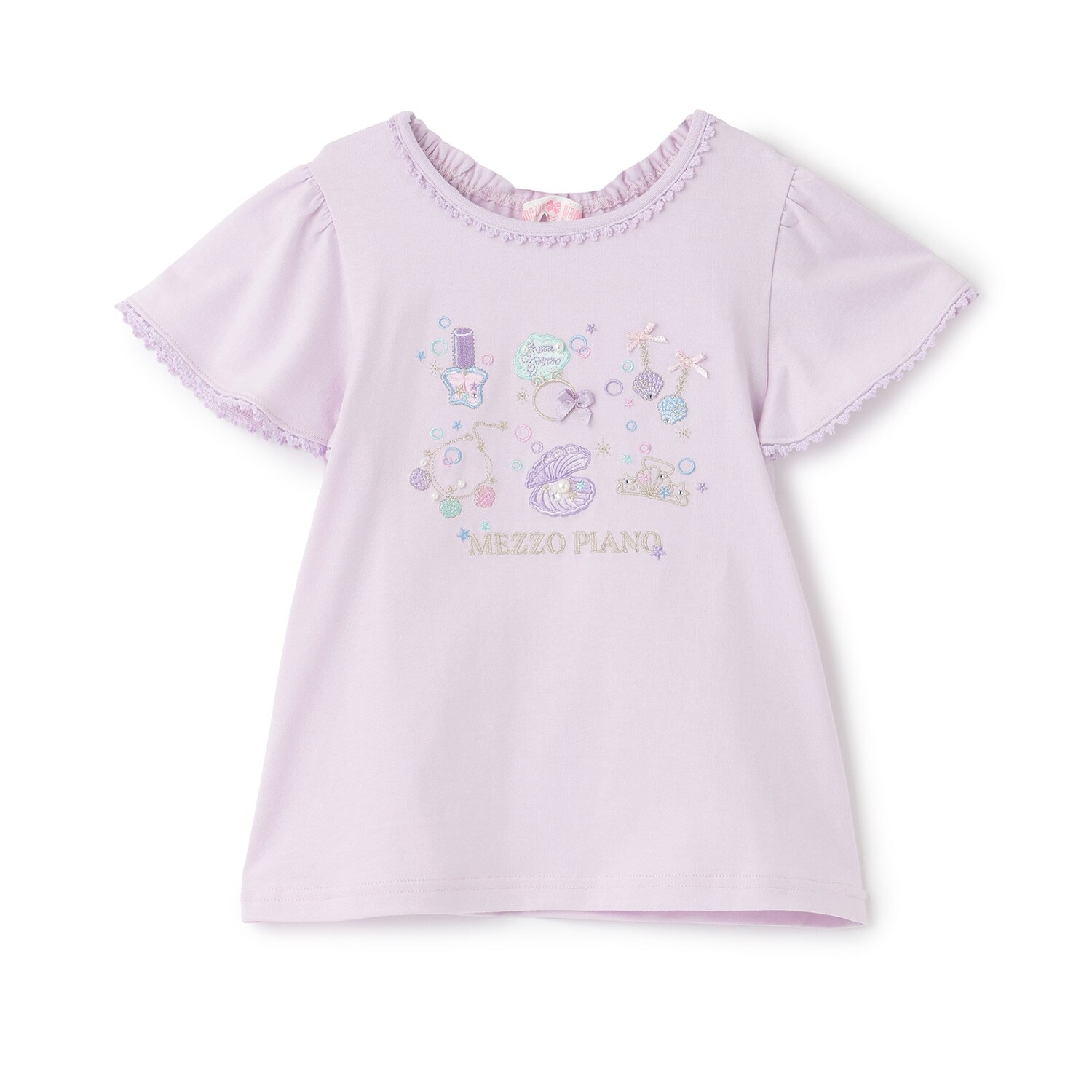 【人気商品再入荷】【直営店で取り扱い無し】シェルジュエリーアップリケ半袖Ｔシャツ