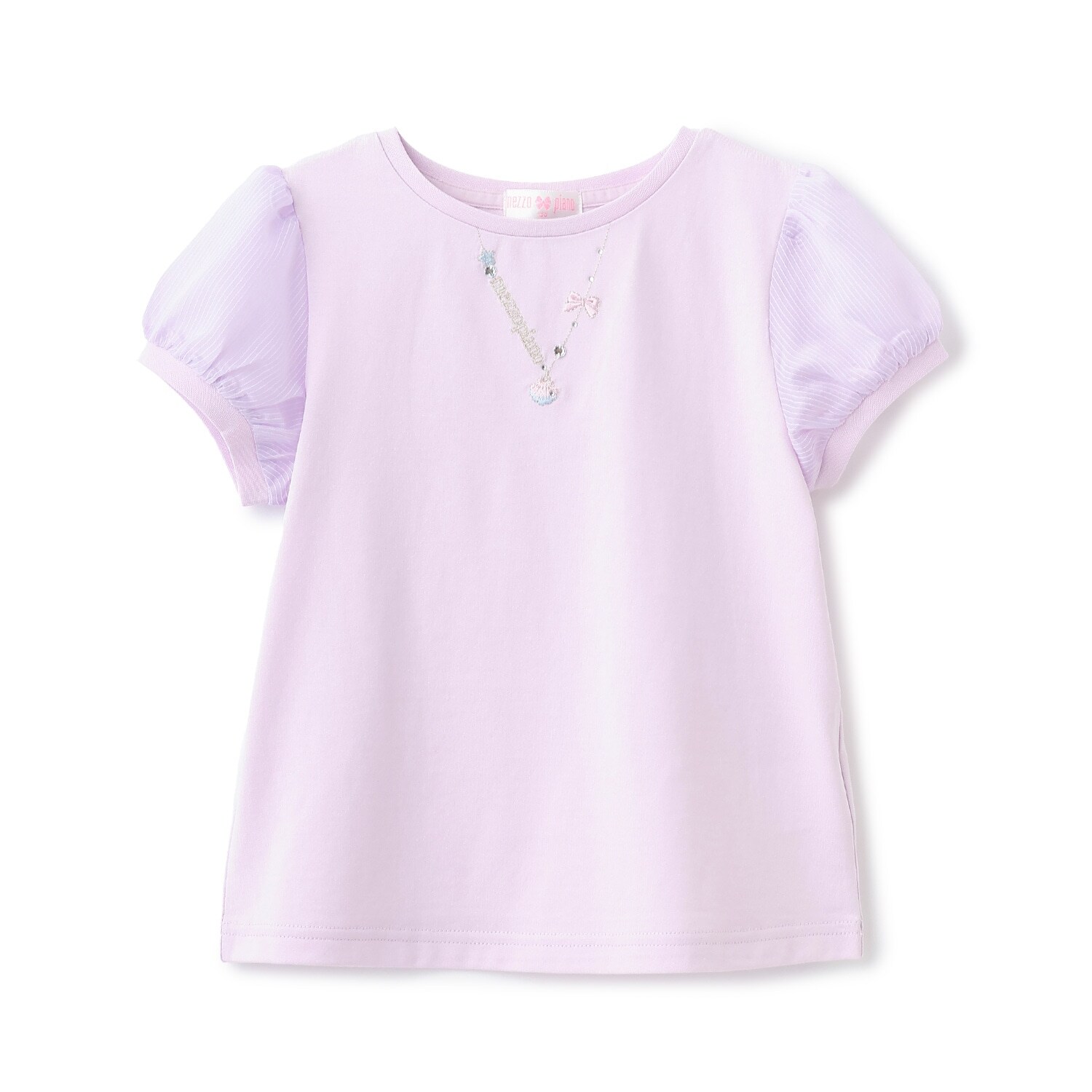 【人気商品再入荷】【直営店で取り扱い無し】ネックレス刺しゅう　半袖Tシャツ