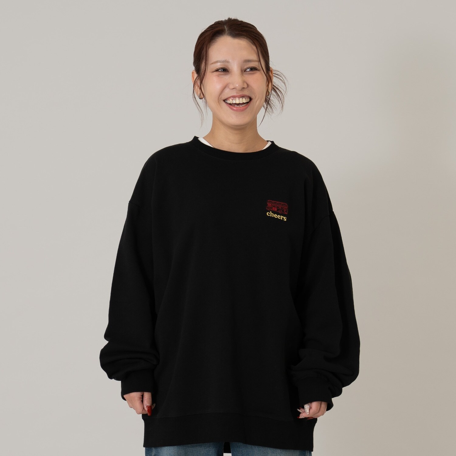 【親子リンク】スウェットシティアイコン刺繍ワイドプルオーバ-