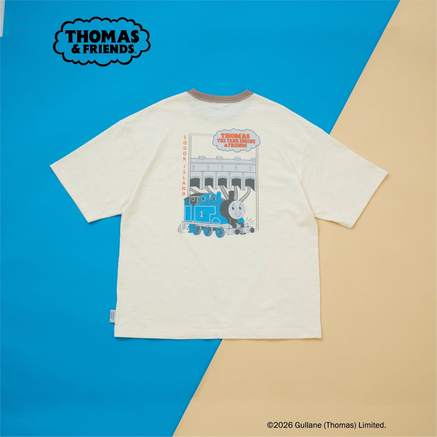 【親子リンク】【きかんしゃトーマス】Dadヴィンテージ風リラックス半袖T
