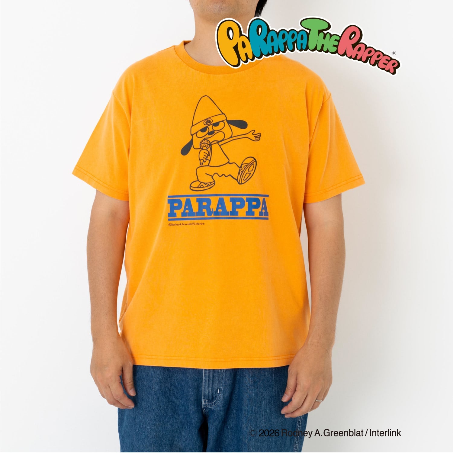 【親子リンク】【パラッパラッパー】カラーワイド配色ロゴTシャツ