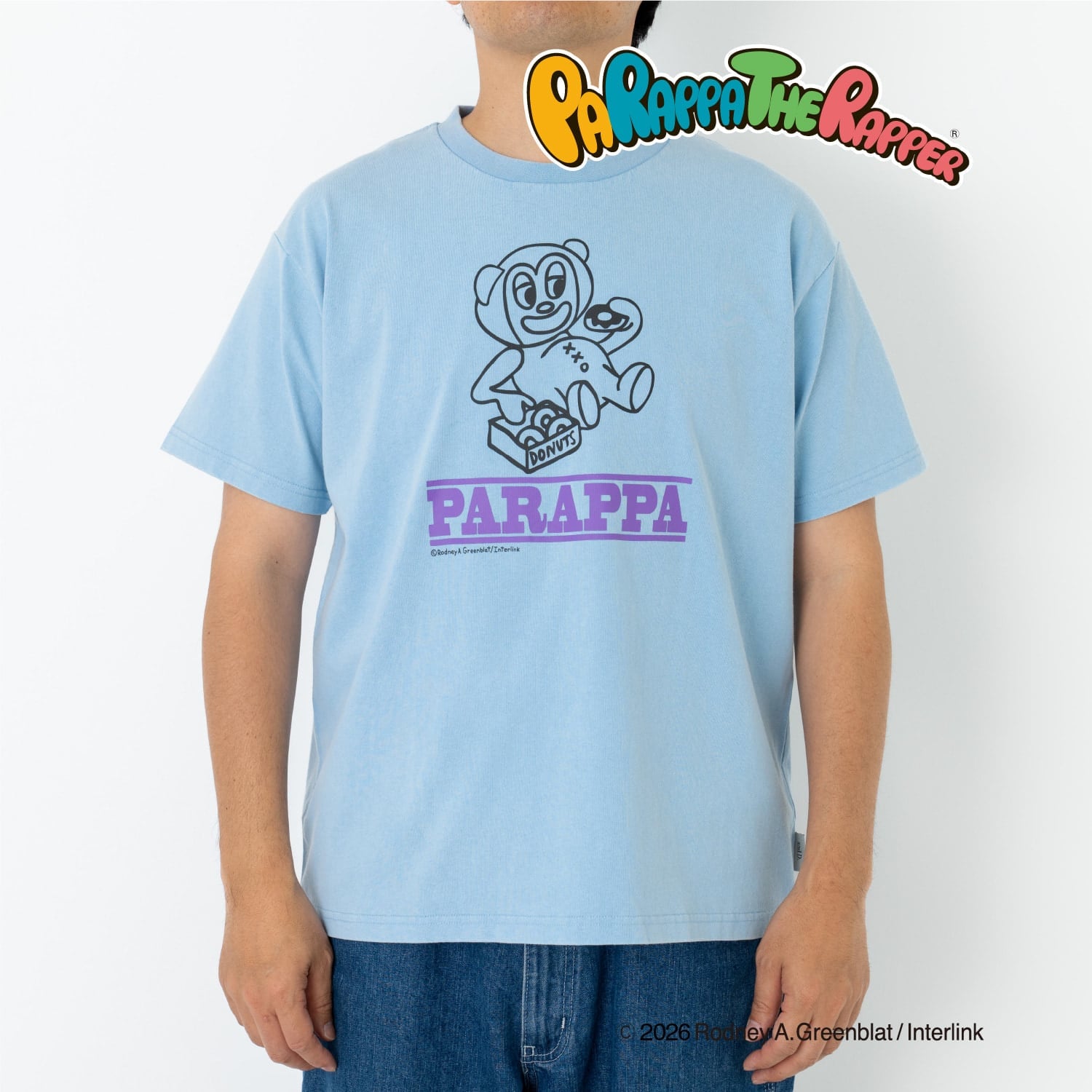 【親子リンク】【パラッパラッパー】カラーワイド配色ロゴTシャツ