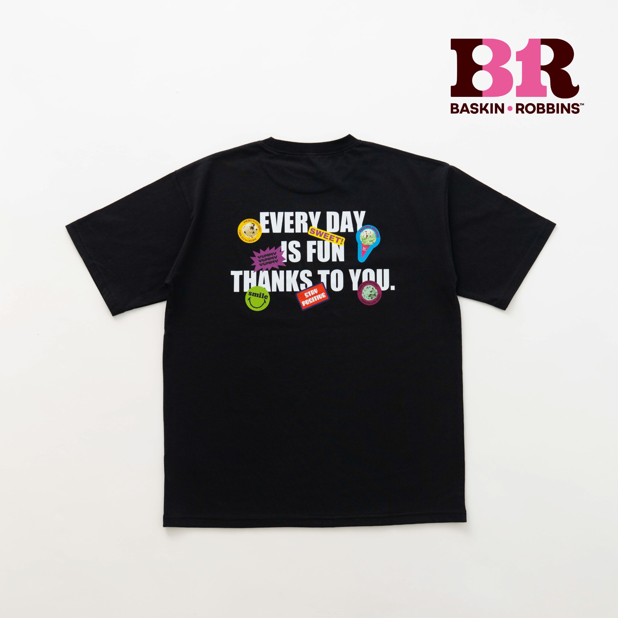 【親子リンク】【サーティワン アイスクリーム】【DAD】ステッカー風プリント半袖Tシャツ