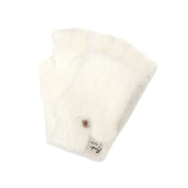 くまみみシャギーフード付きミトン