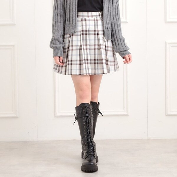 微起毛プリーツスカート