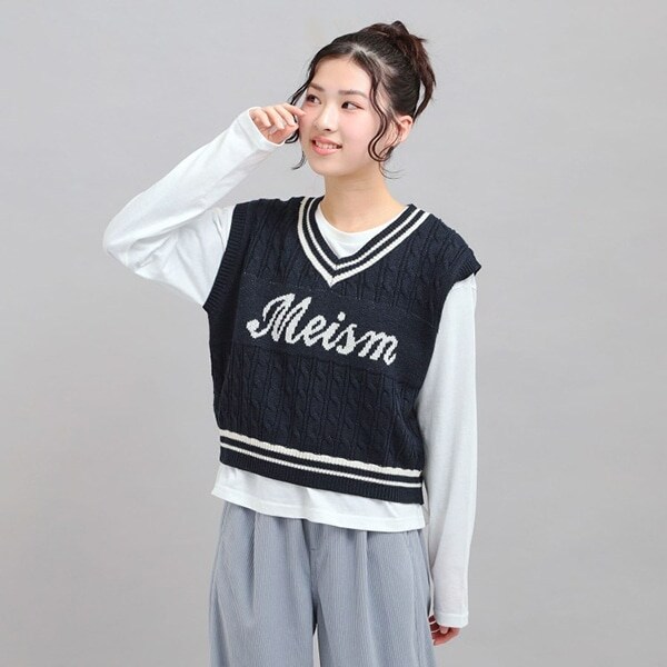 【セットアイテム】ニットベスト＋ロンT