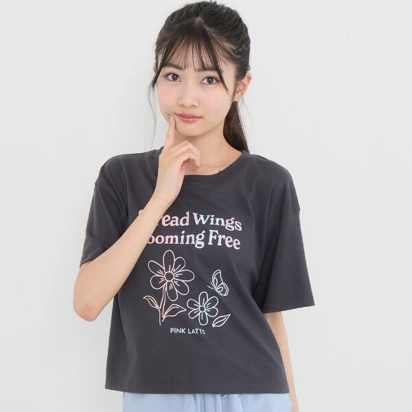【別注】フラワーグラデプリントTシャツ