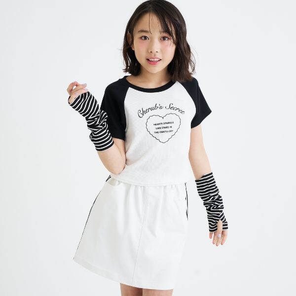 アームウォーマーつき半袖トップス