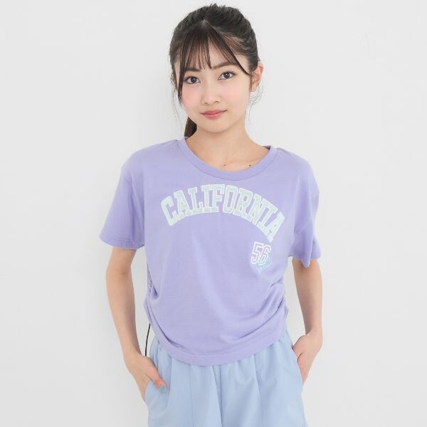 【別注】サイドギャザーデザイン半袖Tシャツ