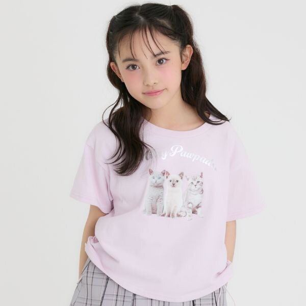 【接触冷感】ねこフォトドロスト半袖Tシャツ