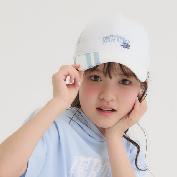 ライン入りロゴメッシュキャップ