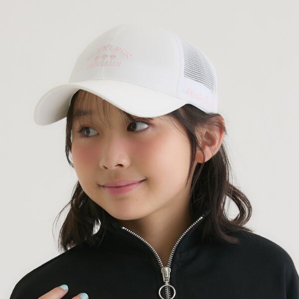 ガーリーカレッジロゴメッシュキャップ