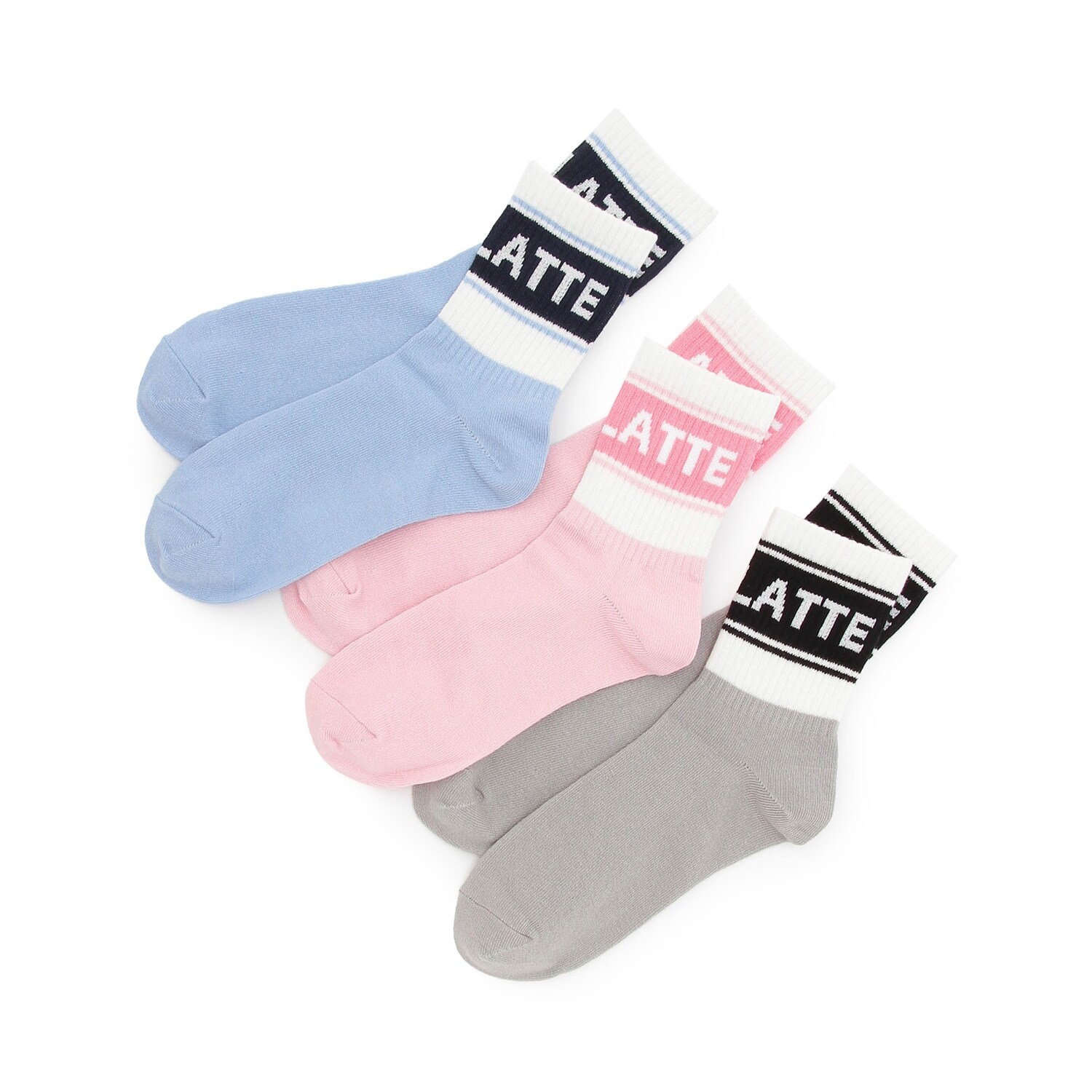 【3足セット】ロゴラインソックス