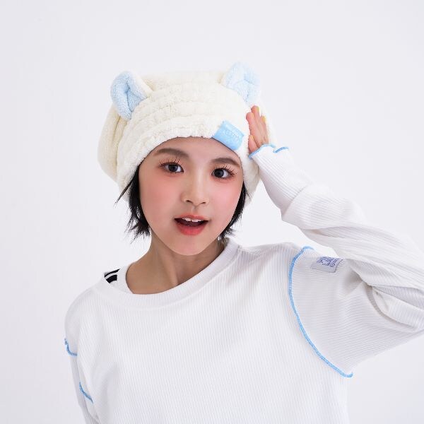 【SWIM】クマ耳シェル型タオルキャップ