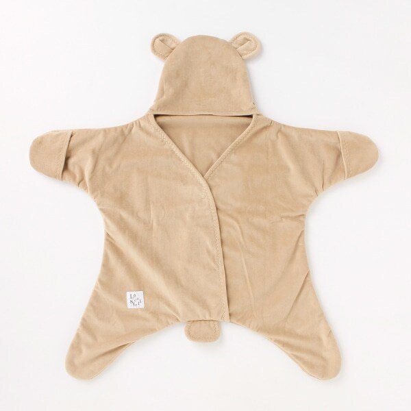 【アウター/おくるみ】【オーシャン&グラウンド】フリース耳つきおくるみ