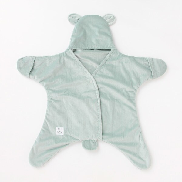 【アウター/おくるみ】【オーシャン&グラウンド】フリース耳つきおくるみ