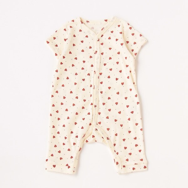 【カーバーオール/ロンパース】【オーシャン＆グラウンド】半袖ロンパスPetit Heart