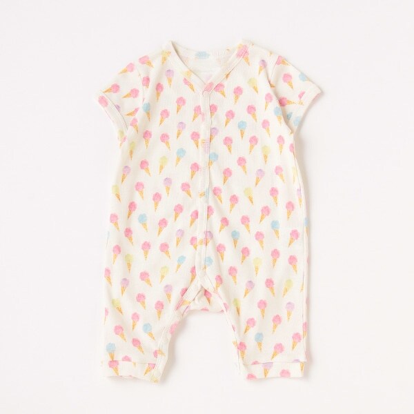 【カーバーオール/ロンパース】【オーシャン＆グラウンド】半袖ロンパスIcecream