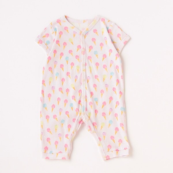 【カーバーオール/ロンパース】【オーシャン＆グラウンド】半袖ロンパスIcecream