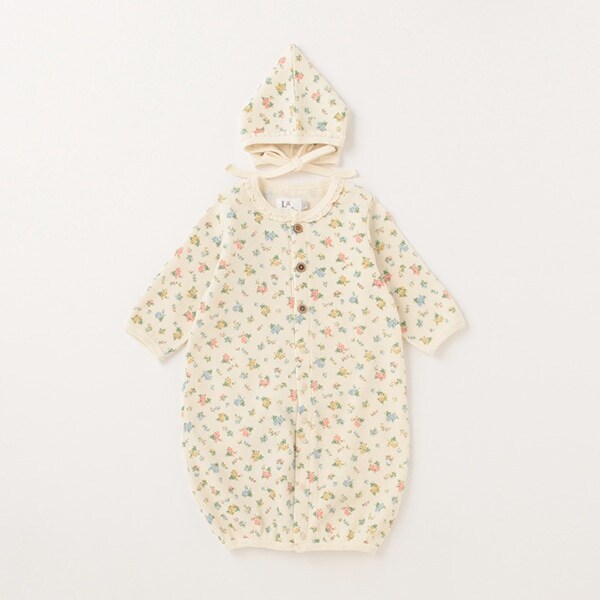 【カーバーオール/ロンパース】【オーシャン＆グラウンド】コバナガラボウシツキ2WAYドレス