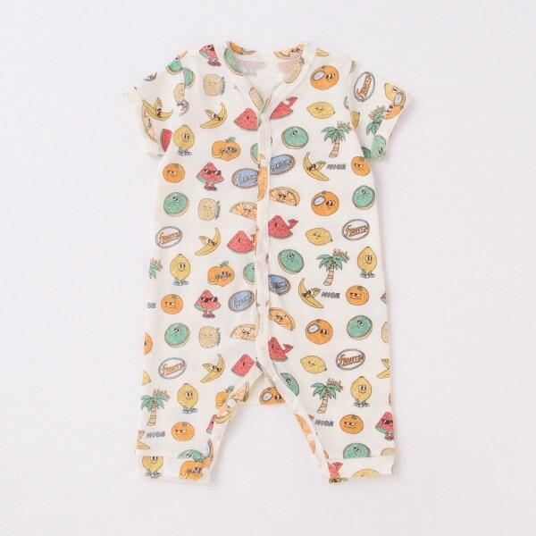 【カーバーオール/ロンパース】【オーシャン＆グラウンド】半袖ロンパースFunny Fruits