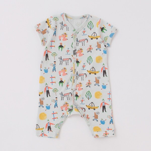 【カーバーオール/ロンパース】【オーシャン＆グラウンド】半袖ロンパースHappy Park