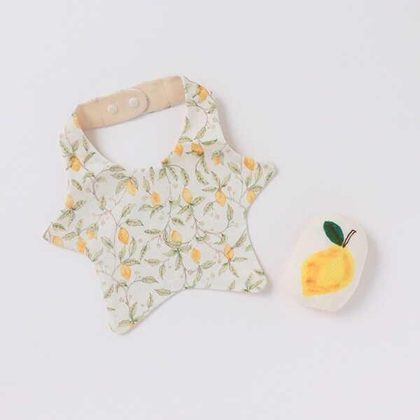 【スタイ】【オーシャン＆グラウンド】レモン柄スタイ&ラトルSET