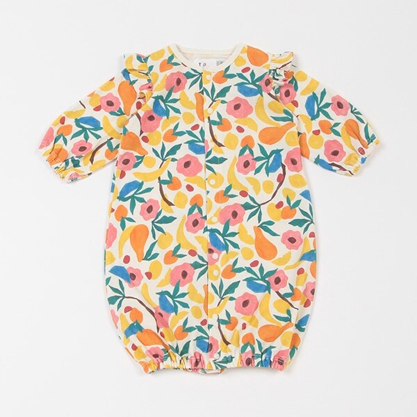 【カーバーオール/ロンパース】【オーシャン＆グラウンド】ソウガラフリルショルダー2WAYドレス