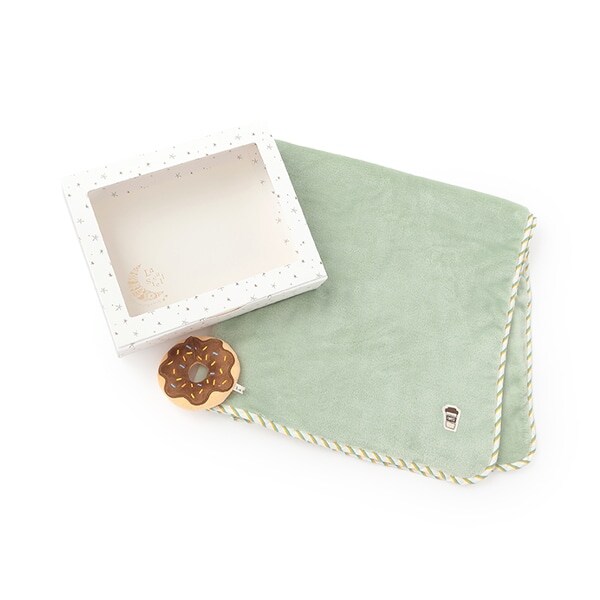 【BOX付】【オーシャン＆グラウンド】ブランケット&ラトルスウィーツギフトSET