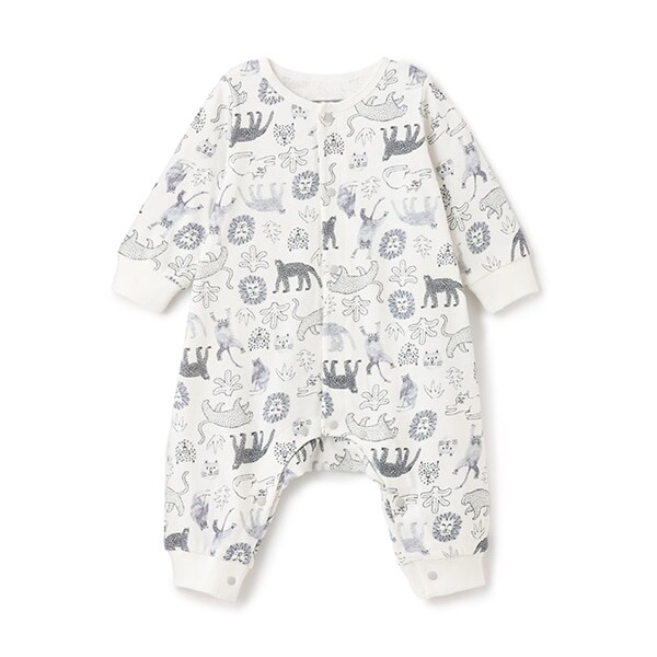 【カーバーオール/ロンパース】【オーシャン＆グラウンド】2柄ソウガラ新生児ロンパス