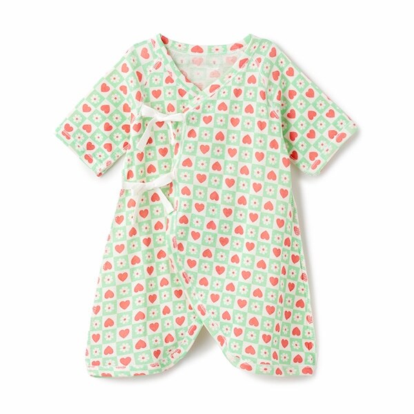 【肌着】【オーシャン＆グラウンド】コンビ肌着 Heart&Flower