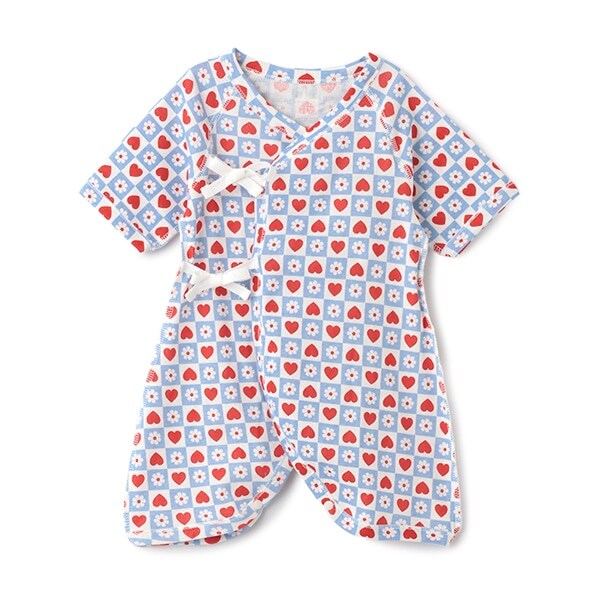 【肌着】【オーシャン＆グラウンド】コンビ肌着 Heart&Flower